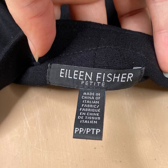 Eileen Fisher Black Minimalist Stretch Ponte Knit Viscose Pencil Skirt SZ XSP - Picture 7 of 8